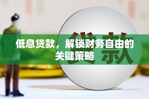 吴起低息贷款，解锁财务自由的关键策略