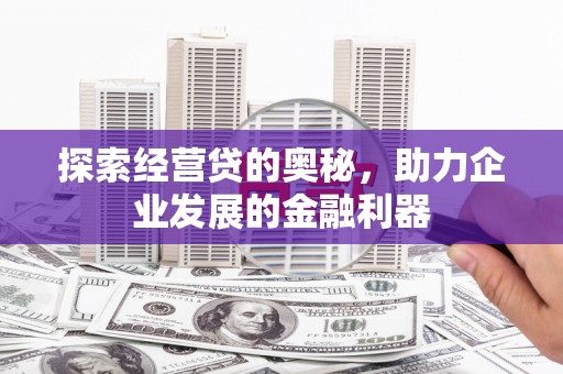 布拖探索经营贷的奥秘，助力企业发展的金融利器