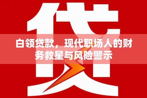 木垒白领贷款，现代职场人的财务救星与风险警示