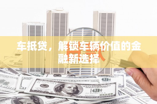 贞丰车抵贷，解锁车辆价值的金融新选择