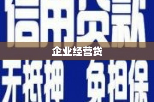广河企业经营贷