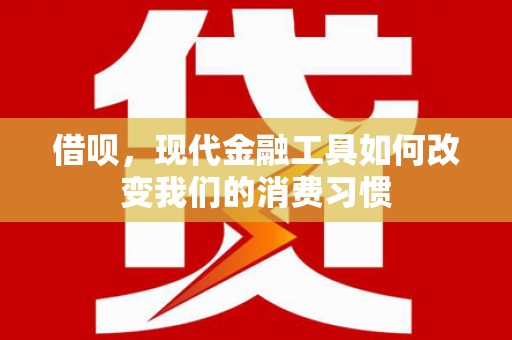 南化借呗，现代金融工具如何改变我们的消费习惯
