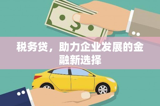 后里税务贷，助力企业发展的金融新选择