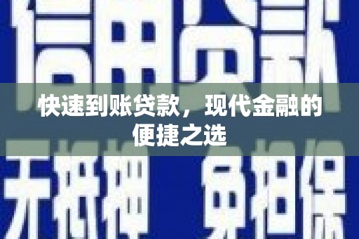 朔城快速到账贷款，现代金融的便捷之选